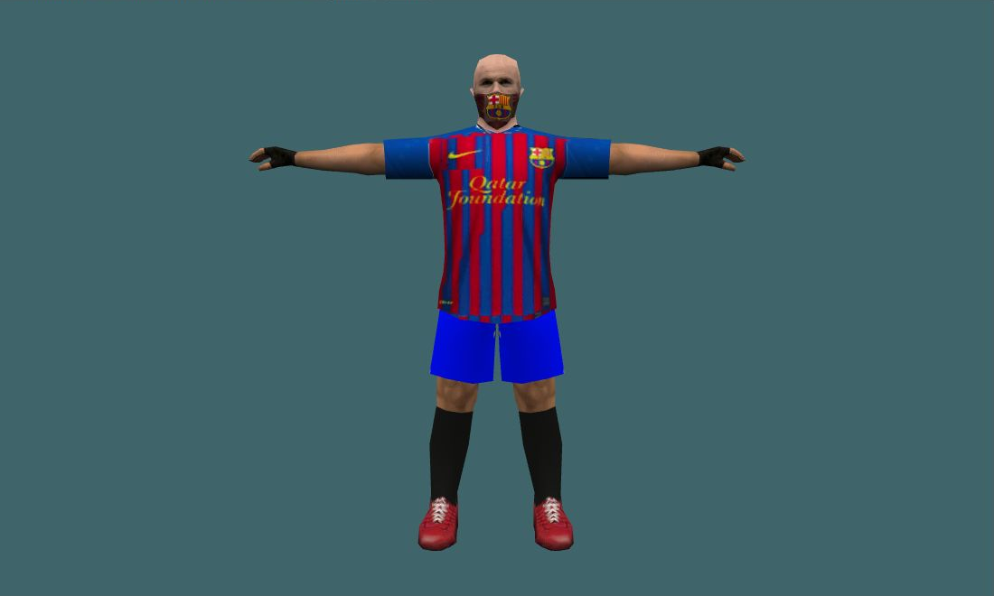 Guerilla Messi - Human Model - front - GoldSrc Studio preview