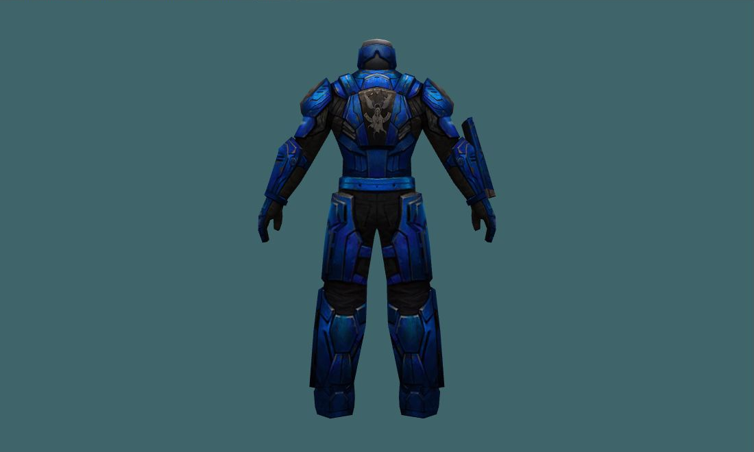 Tanker (Blue) - Human Model - back - GoldSrc Studio preview