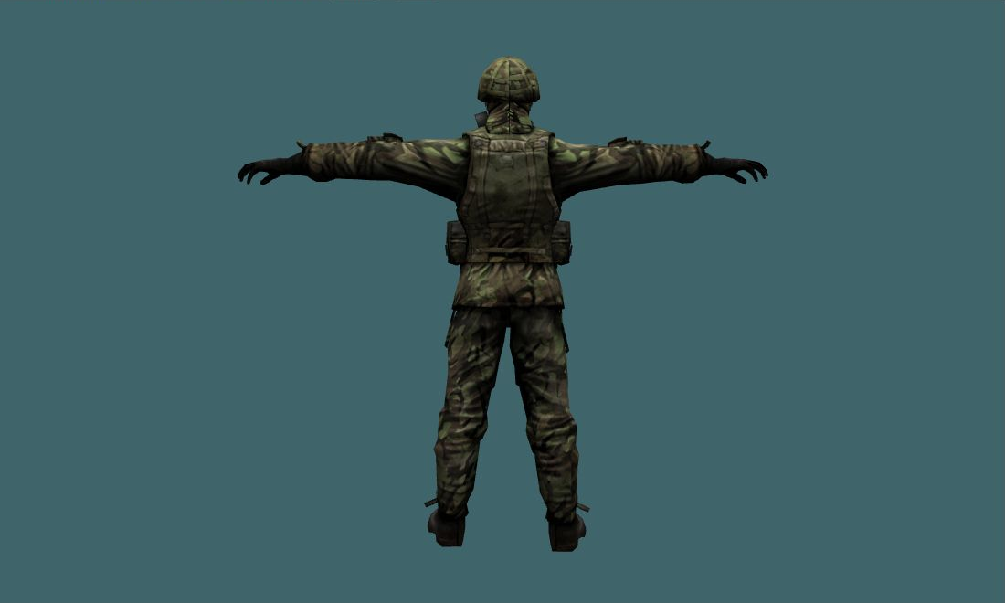 British Soldier - Human Model - back - GoldSrc Studio preview