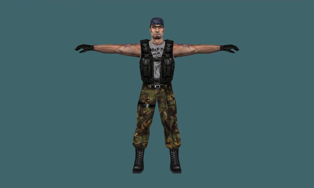 guerilla — Human Model - front - GoldSrc Studio preview