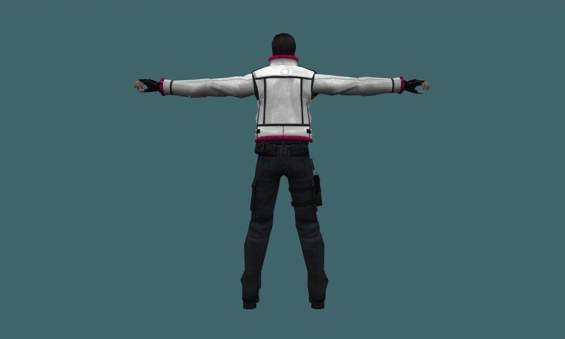 Leon (EMO) - Human Model - back - GoldSrc Studio preview