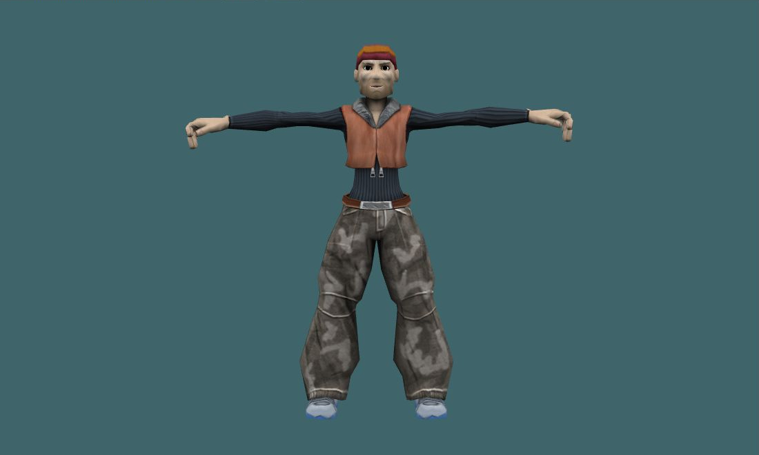 DuDe - Human Model - front - GoldSrc Studio preview