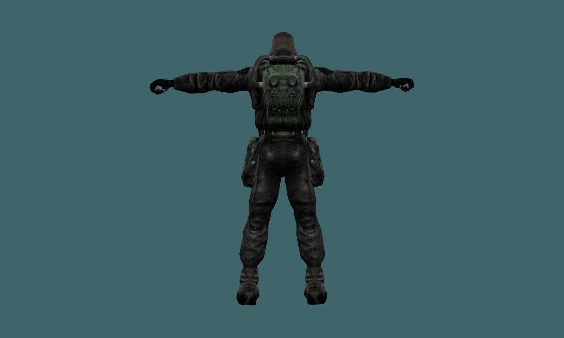 Zulus - Human Model - back - GoldSrc Studio preview