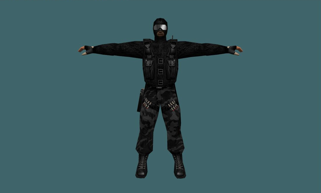 Arctic (Dark Assassin) - Human Model - front - GoldSrc Studio preview