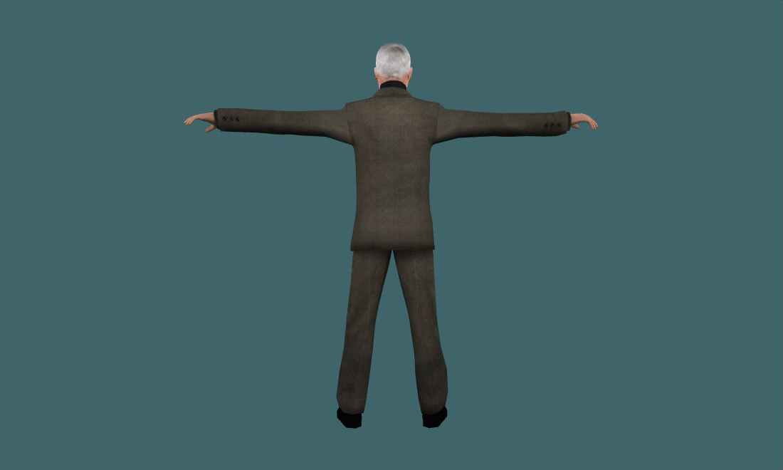 HL2 Breen — Human Model - back - GoldSrc Studio preview