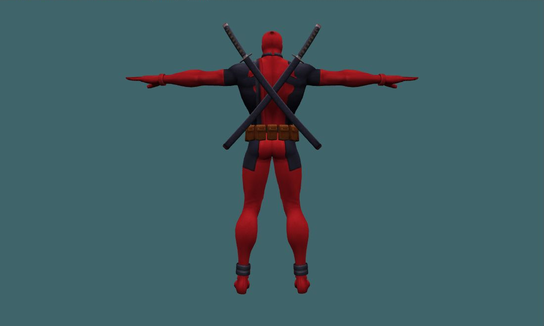 Deadpool - Human Model - back - GoldSrc Studio preview