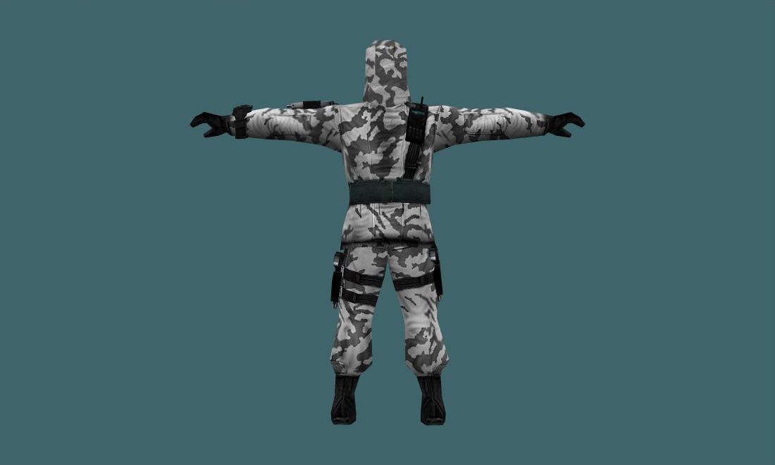 Arctic (Gas Mask) - Human Model - back - GoldSrc Studio preview