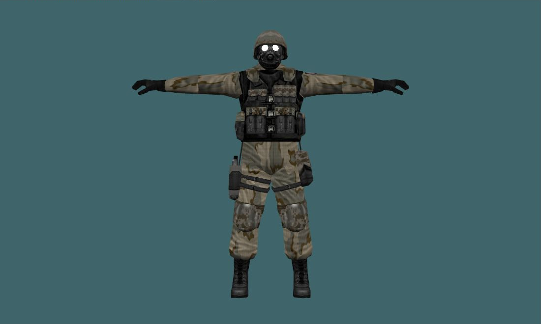 Multi Camouflage SAS Unit — Human Model — photo 1