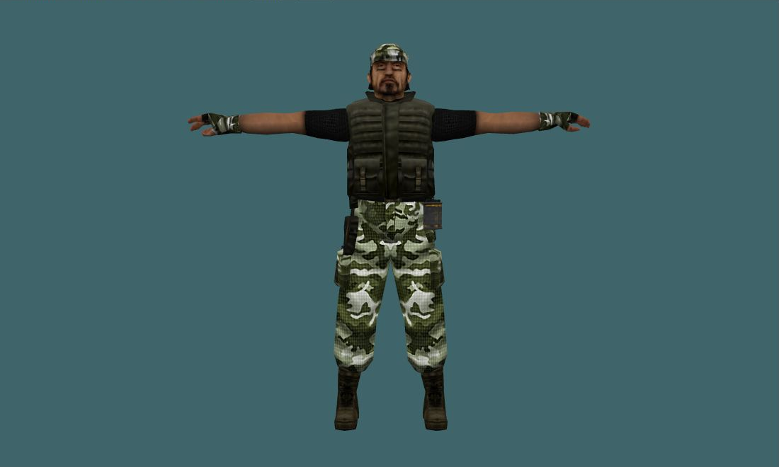 Guerilla Warfare — Human Model - front - GoldSrc Studio preview