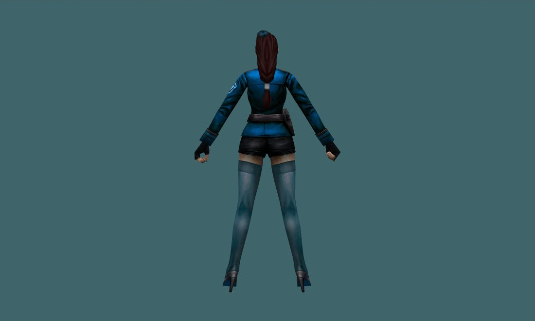 Sergeant (Blue) - Human Model - back - GoldSrc Studio preview