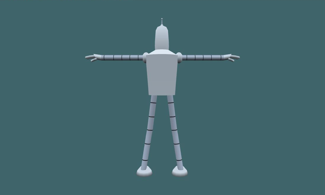Bender (Remake) - Human Model - back - GoldSrc Studio preview