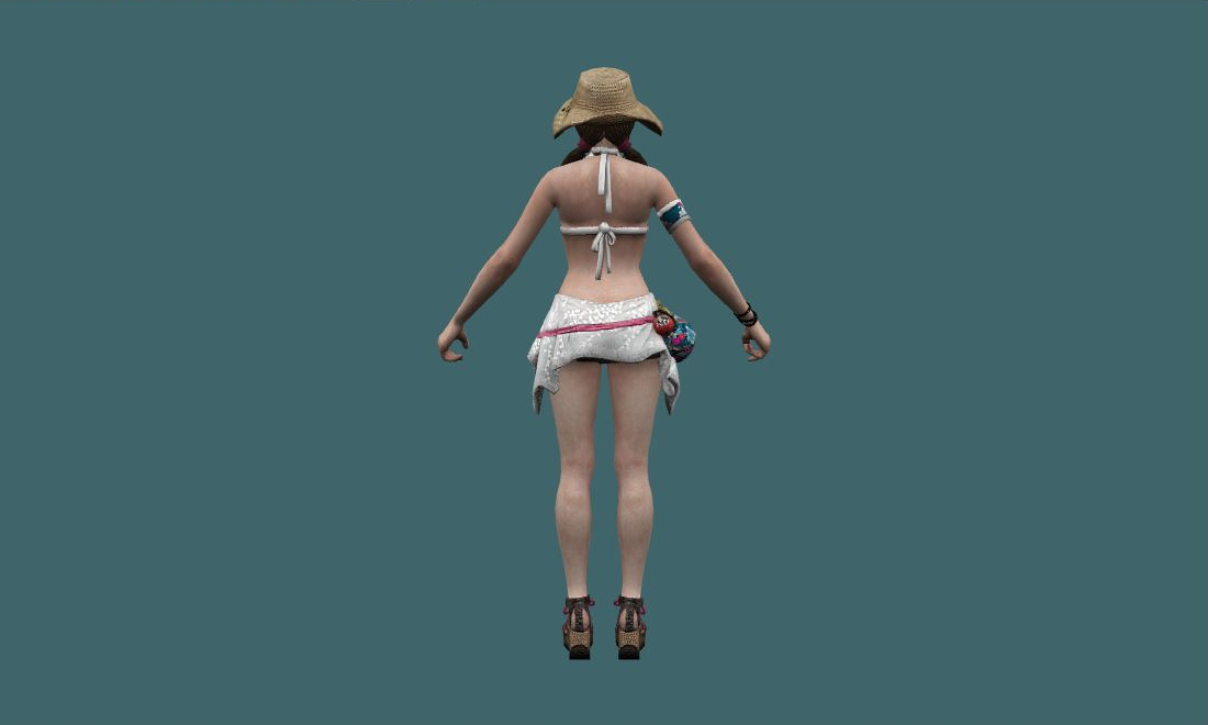 Sakura (Summer) - Human Model - back - GoldSrc Studio preview