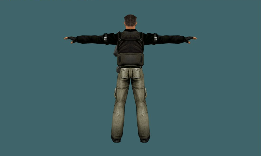 vip — vip — Human Model - back - GoldSrc Studio preview