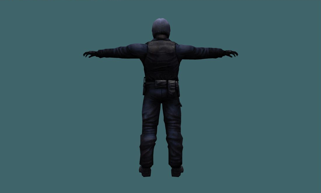 Police Constable Briar - Human Model - back - GoldSrc Studio preview