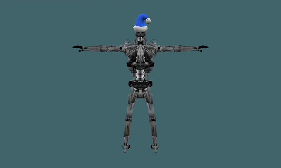 Terminator Blue Xmas - Human Model - back - GoldSrc Studio preview