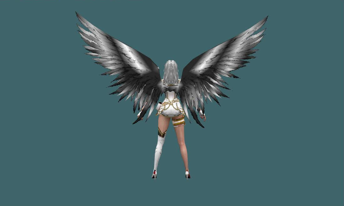 Yuri (Angel) - Human Model - back - GoldSrc Studio preview