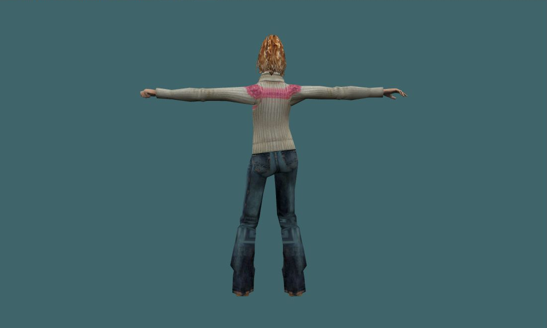 Emma Watson - Human Model - back - GoldSrc Studio preview