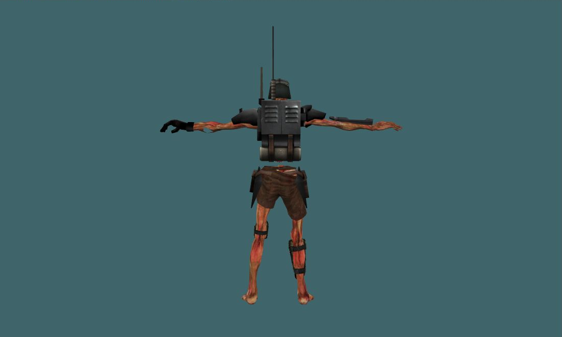 Undead Techno Zombie — Human Model - back - GoldSrc Studio preview