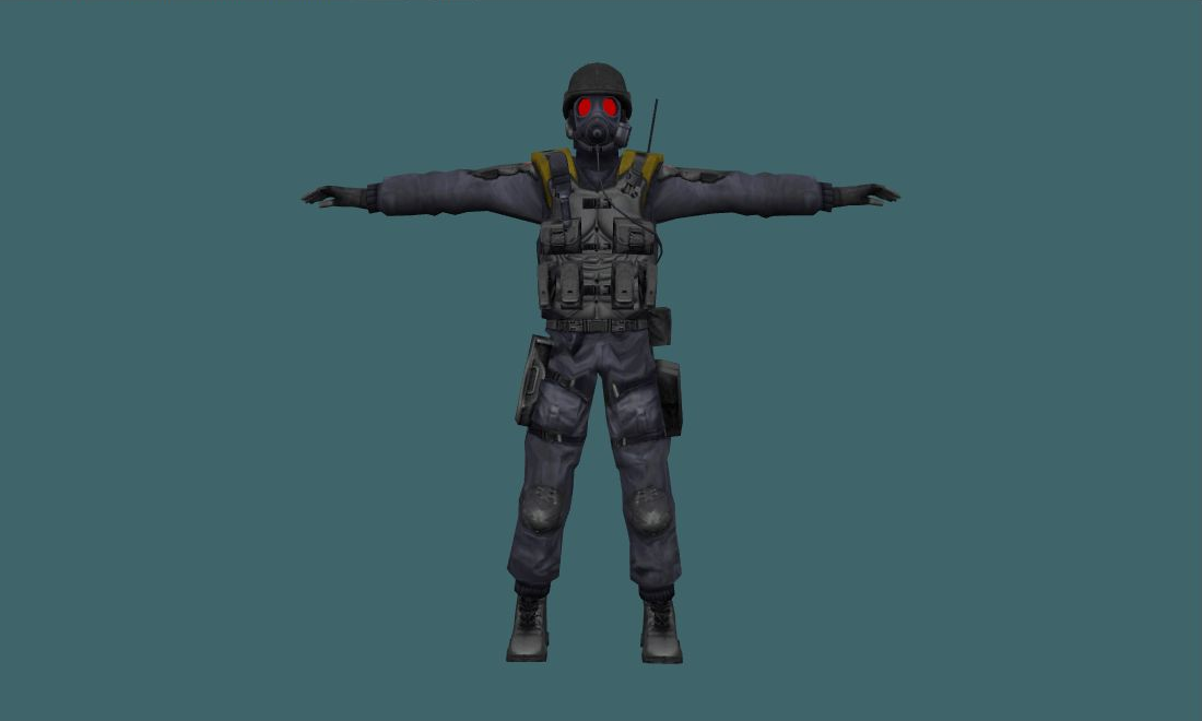 Resident Evil 2 - Hunk — Human Model - front - GoldSrc Studio preview