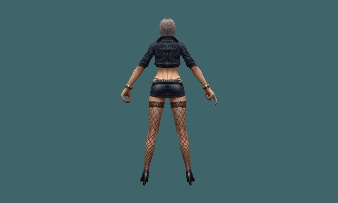 Jennifer (Nude) - Human Model - back - GoldSrc Studio preview