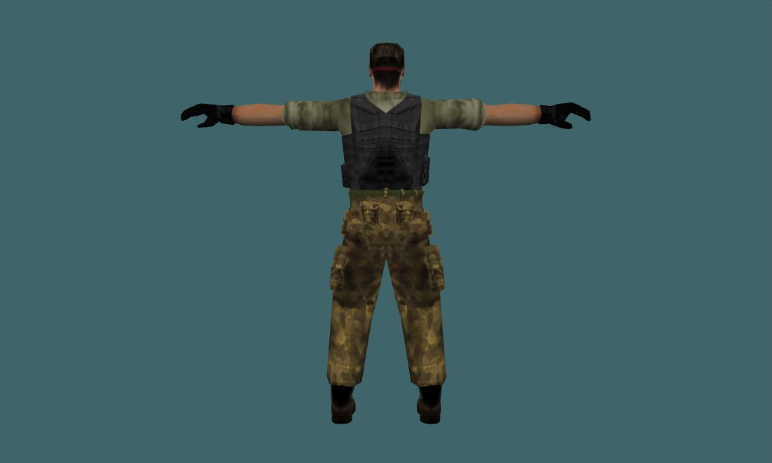 guerilla — Human Model - back - GoldSrc Studio preview