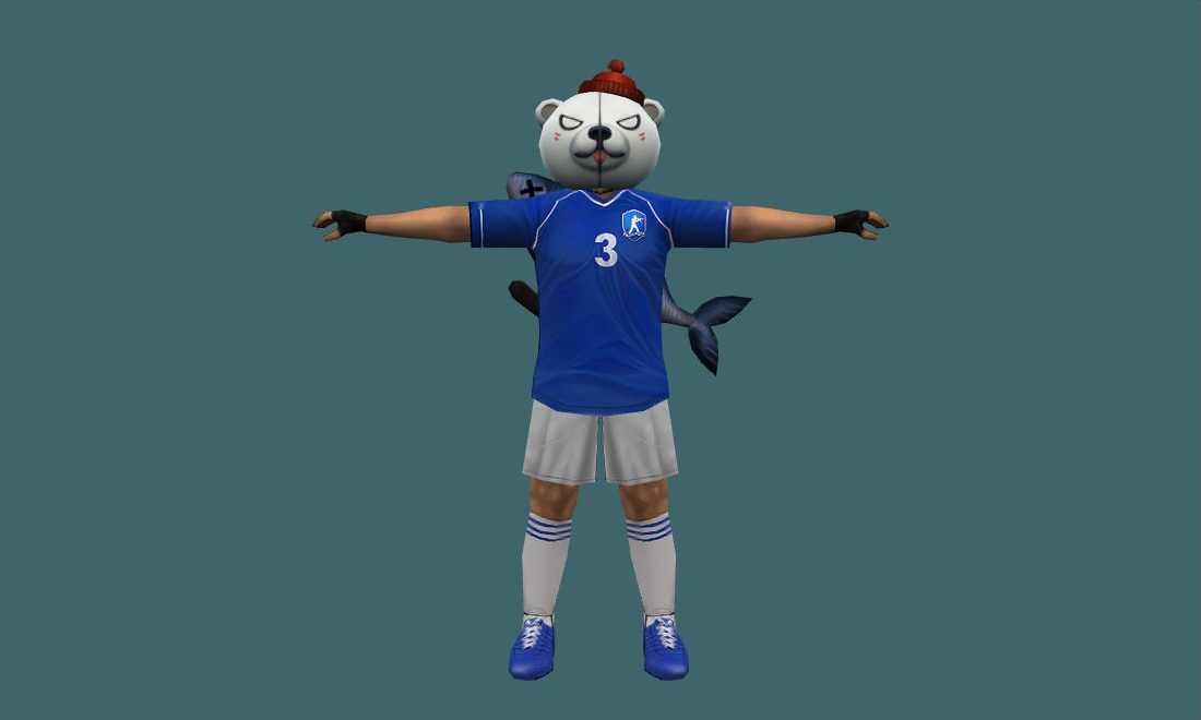Blue Footballer New - Human Model - front - GoldSrc Studio preview