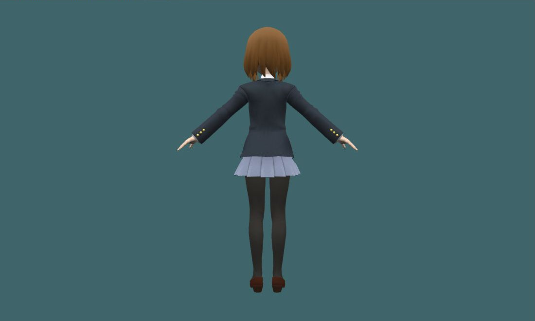 Yui - Human Model - back - GoldSrc Studio preview