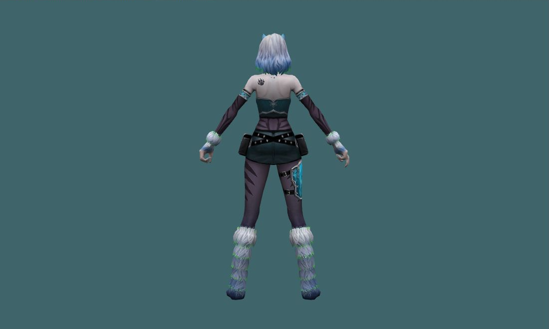 Sonya (Lycanthrope) - Human Model - back - GoldSrc Studio preview
