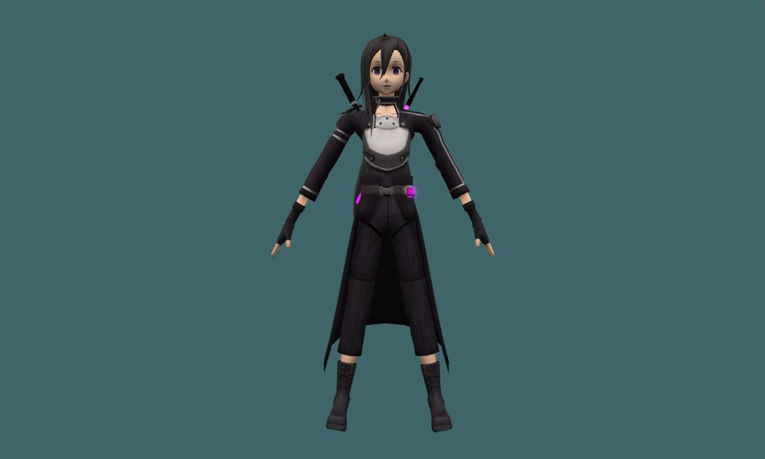 Kirito from SAO - Human Model - front - GoldSrc Studio preview