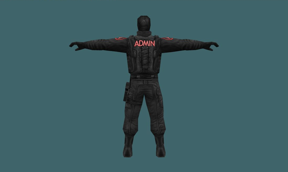 Admin CT - Human Model - back - GoldSrc Studio preview