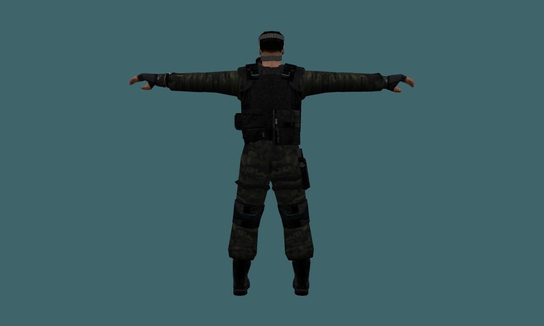 British Commando - Human Model - back - GoldSrc Studio preview