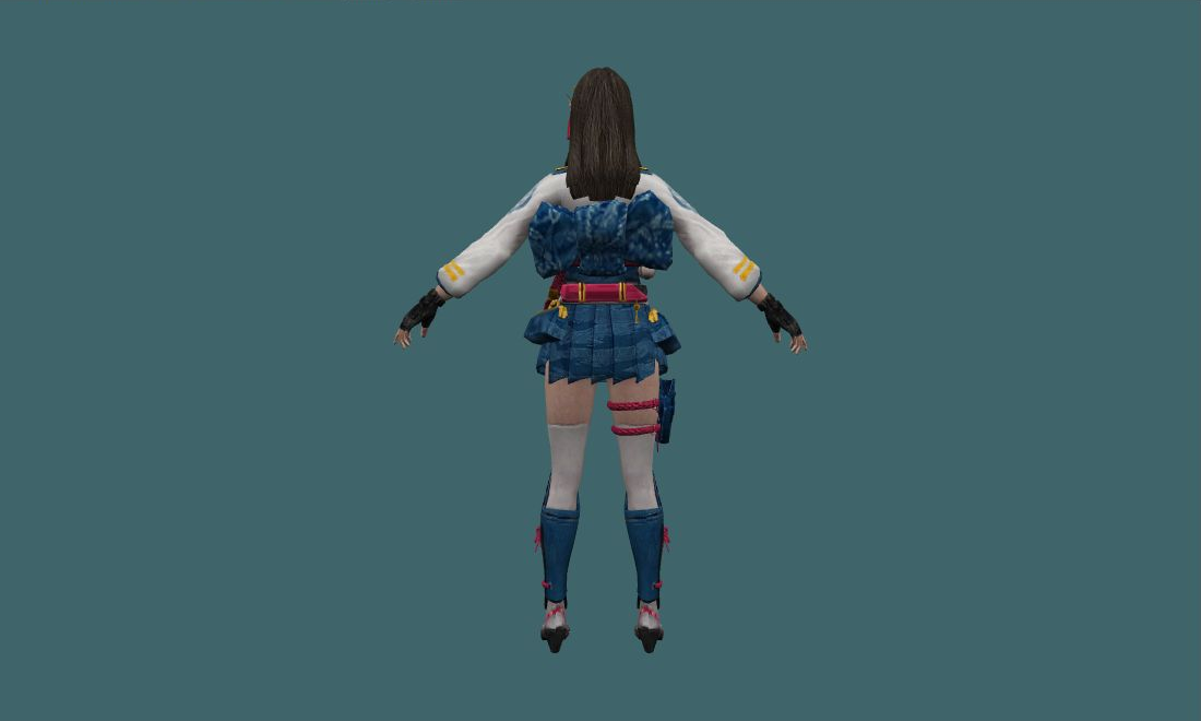Sakura - Human Model - back - GoldSrc Studio preview