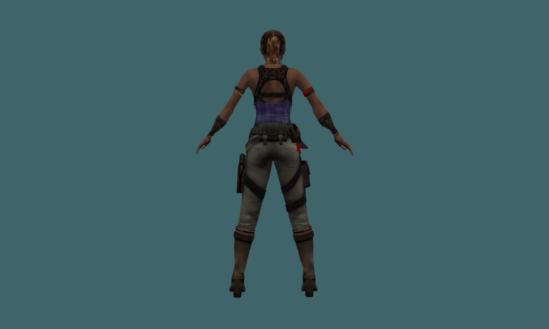 Sheva_RE5 - Human Model - back - GoldSrc Studio preview