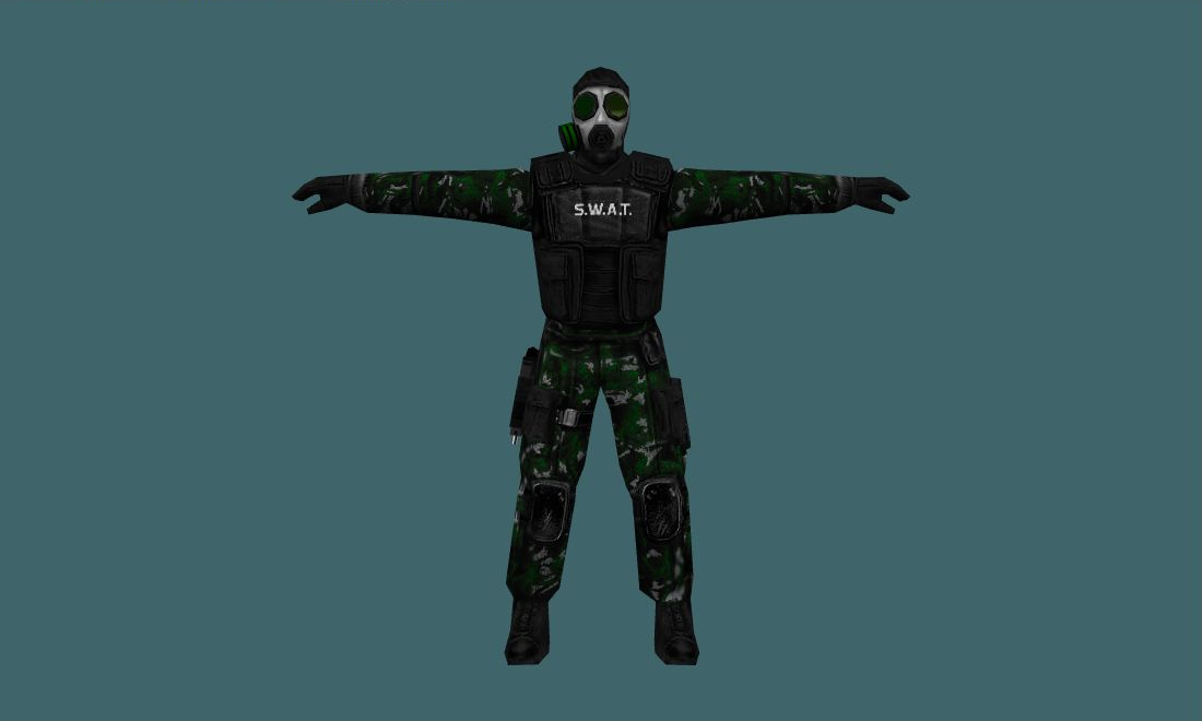 SAS (Green Camo) - Human Model - front - GoldSrc Studio preview