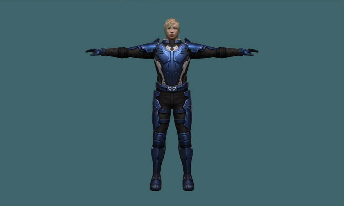 Rifleman (Blue) - Human Model - front - GoldSrc Studio preview