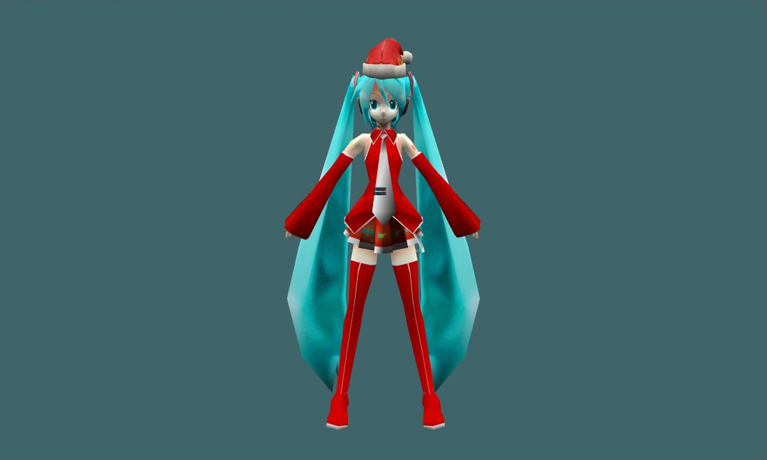 Miku (Xmas) - Human Model - front - GoldSrc Studio preview