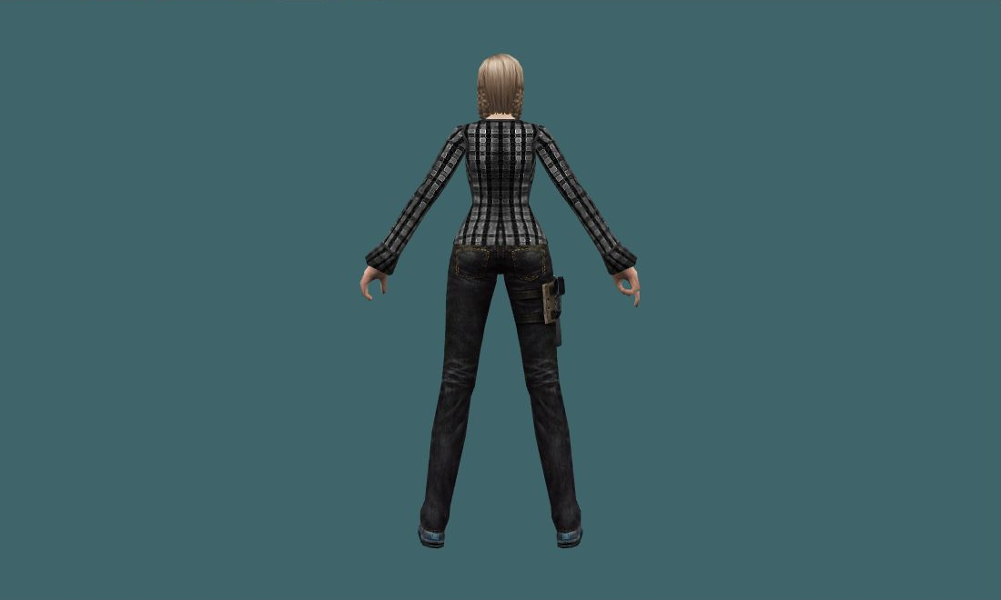 Criss (Remake) - Human Model - back - GoldSrc Studio preview