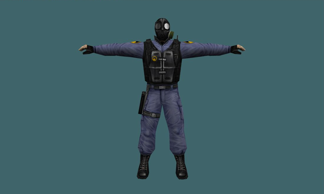 SAS (Black Mesa) - Human Model - front - GoldSrc Studio preview