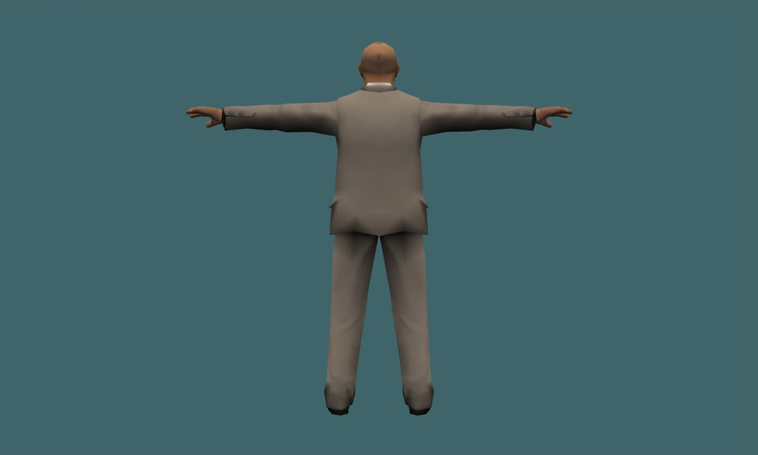 Businessman - Human Model - back - GoldSrc Studio preview