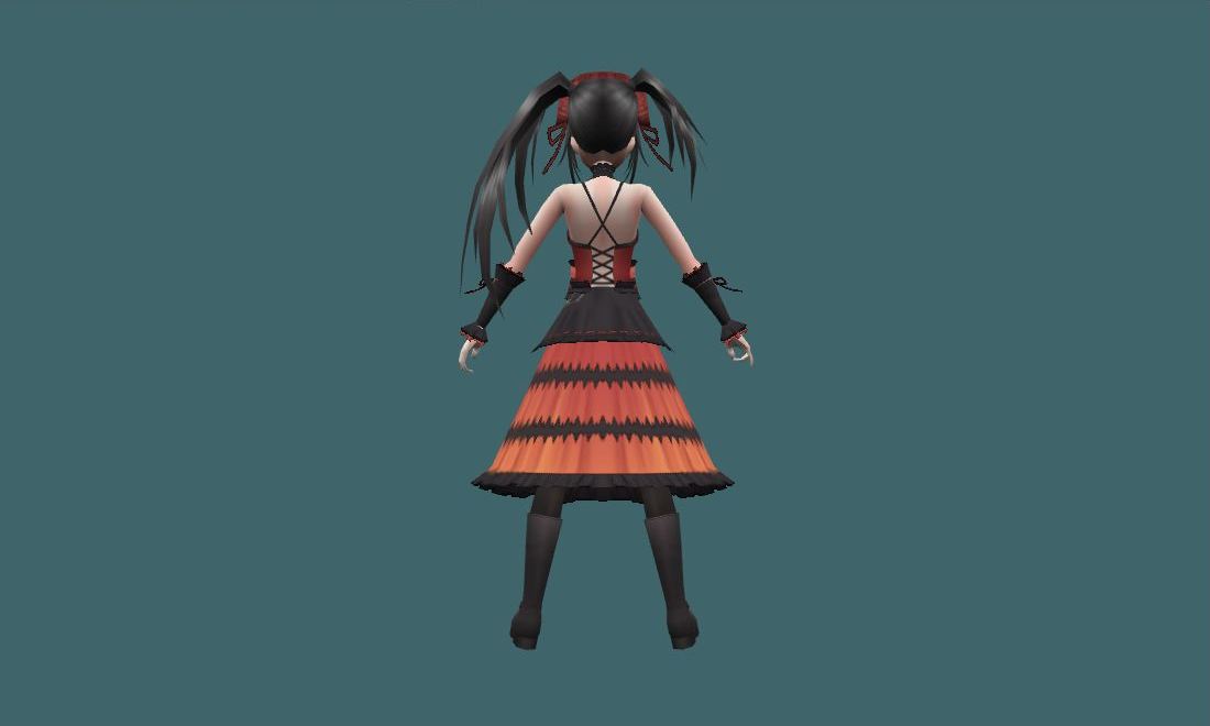 Tokisaki Kurumi - Human Model - back - GoldSrc Studio preview