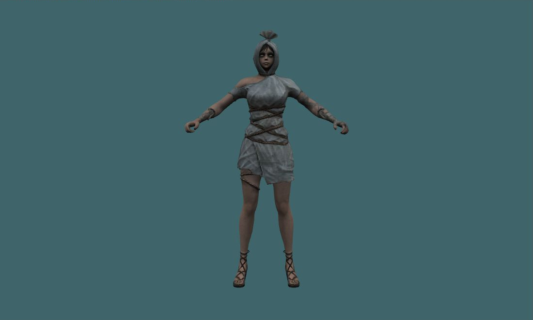 Pocong Chou - Human Model - front - GoldSrc Studio preview