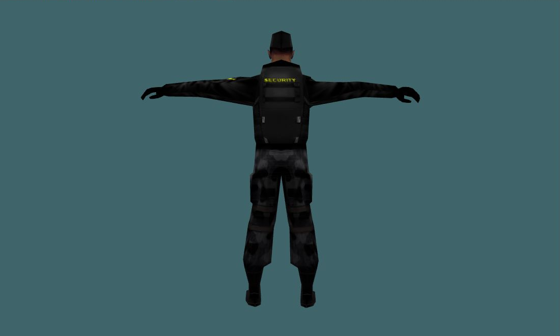 Security - Human Model - back - GoldSrc Studio preview