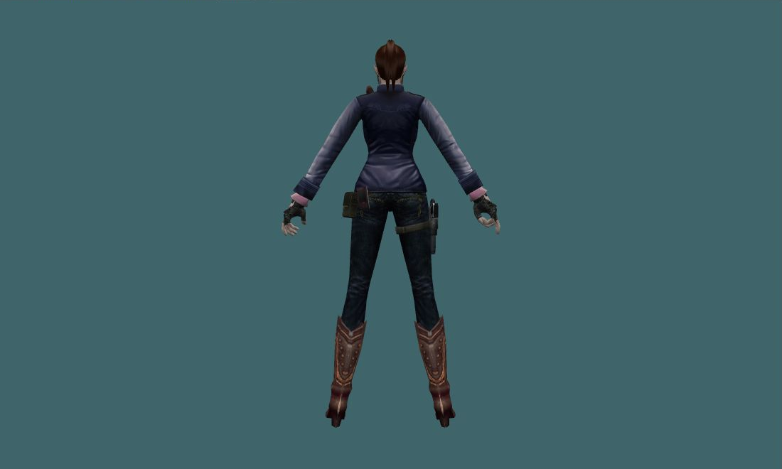Claire Redfield - Human Model - back - GoldSrc Studio preview
