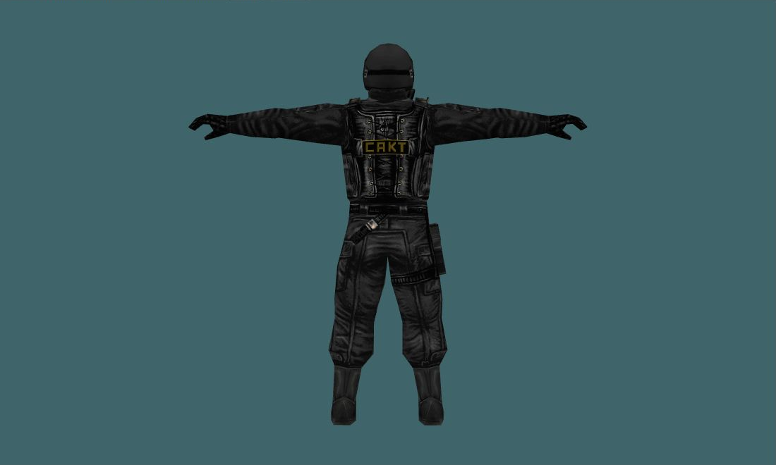 sas — Human Model - back - GoldSrc Studio preview
