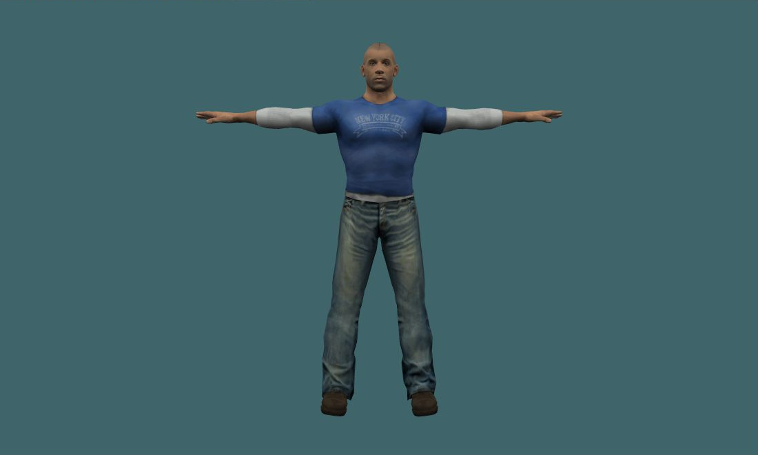 Vin Diesel - Human Model - front - GoldSrc Studio preview