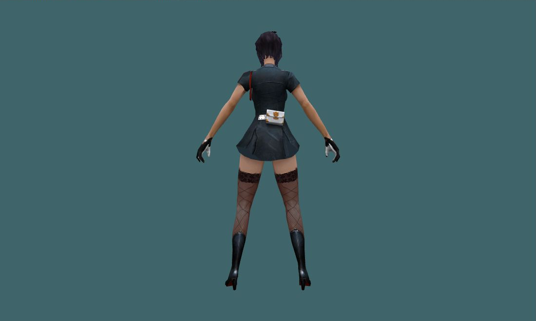 1 — Human Model - back - GoldSrc Studio preview