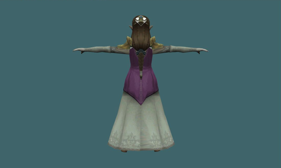 Zelda - Human Model - back - GoldSrc Studio preview