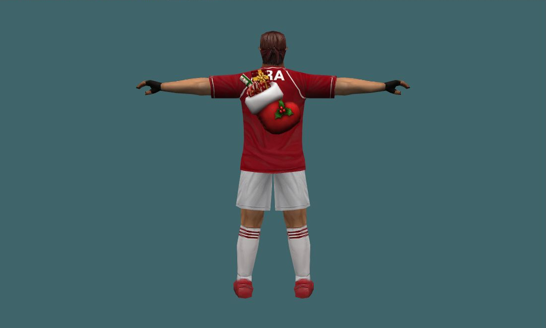 Red-Xmas Footballer - Human Model - back - GoldSrc Studio preview