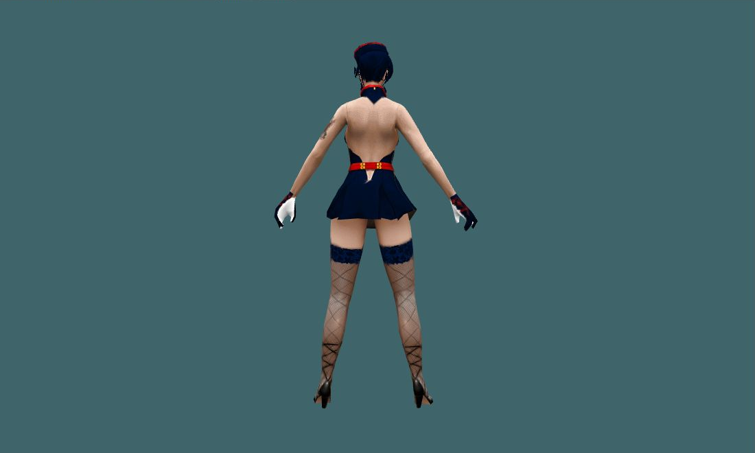 3 — Human Model - back - GoldSrc Studio preview