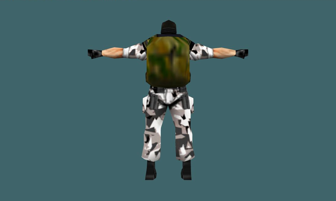 HECU Original from HL1 — gign — Human Model - back - GoldSrc Studio preview
